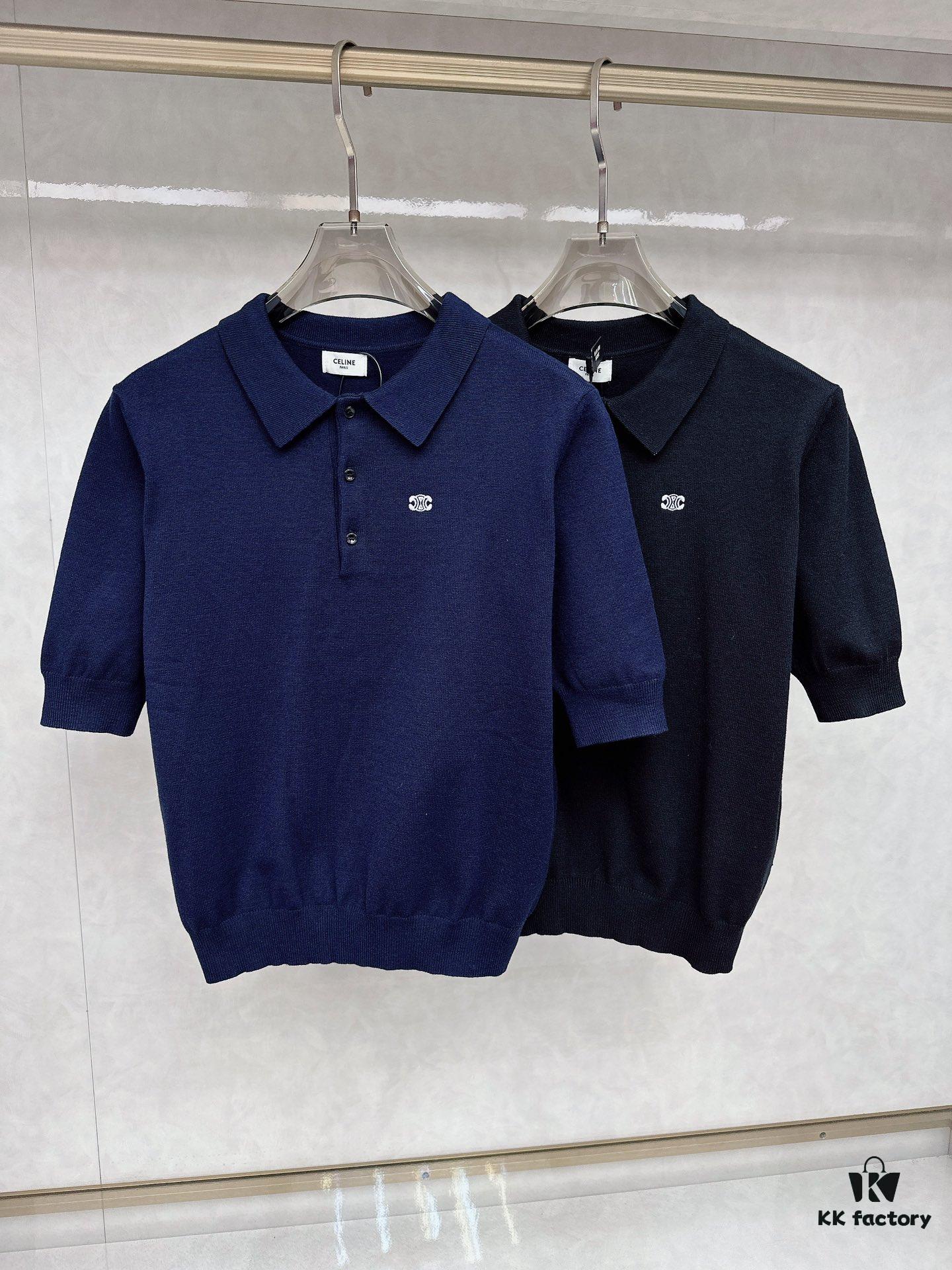 6931a197ccd8ab3d7af959c2 CELINE Arc de Triomphe Embroidered Polo Shirt