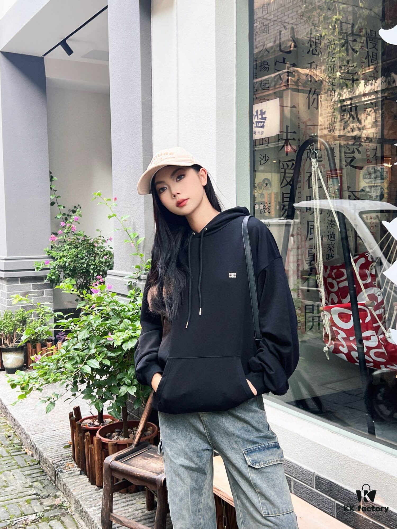 6931a199ccd8ab3d7af959e9 CELINE Triumph Arch Knit Hoodie - Classic Letter Design, Heavyweight 400g Fabric, Imported Matte Black Print