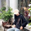 6931a199ccd8ab3d7af959ed CELINE Triumph Arch Knit Hoodie - Classic Letter Design, Heavyweight 400g Fabric, Imported Matte Black Print