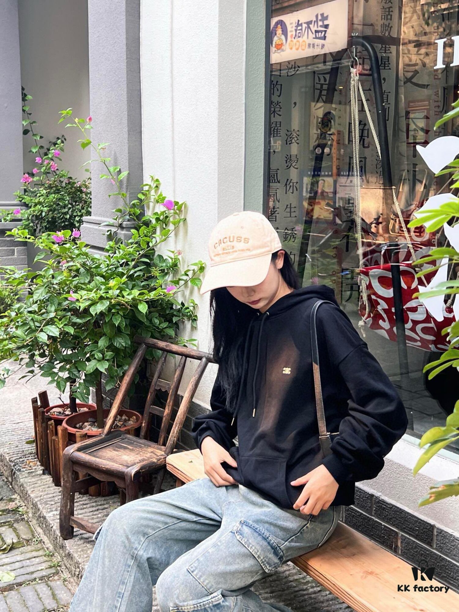 6931a199ccd8ab3d7af959ed CELINE Triumph Arch Knit Hoodie - Classic Letter Design, Heavyweight 400g Fabric, Imported Matte Black Print