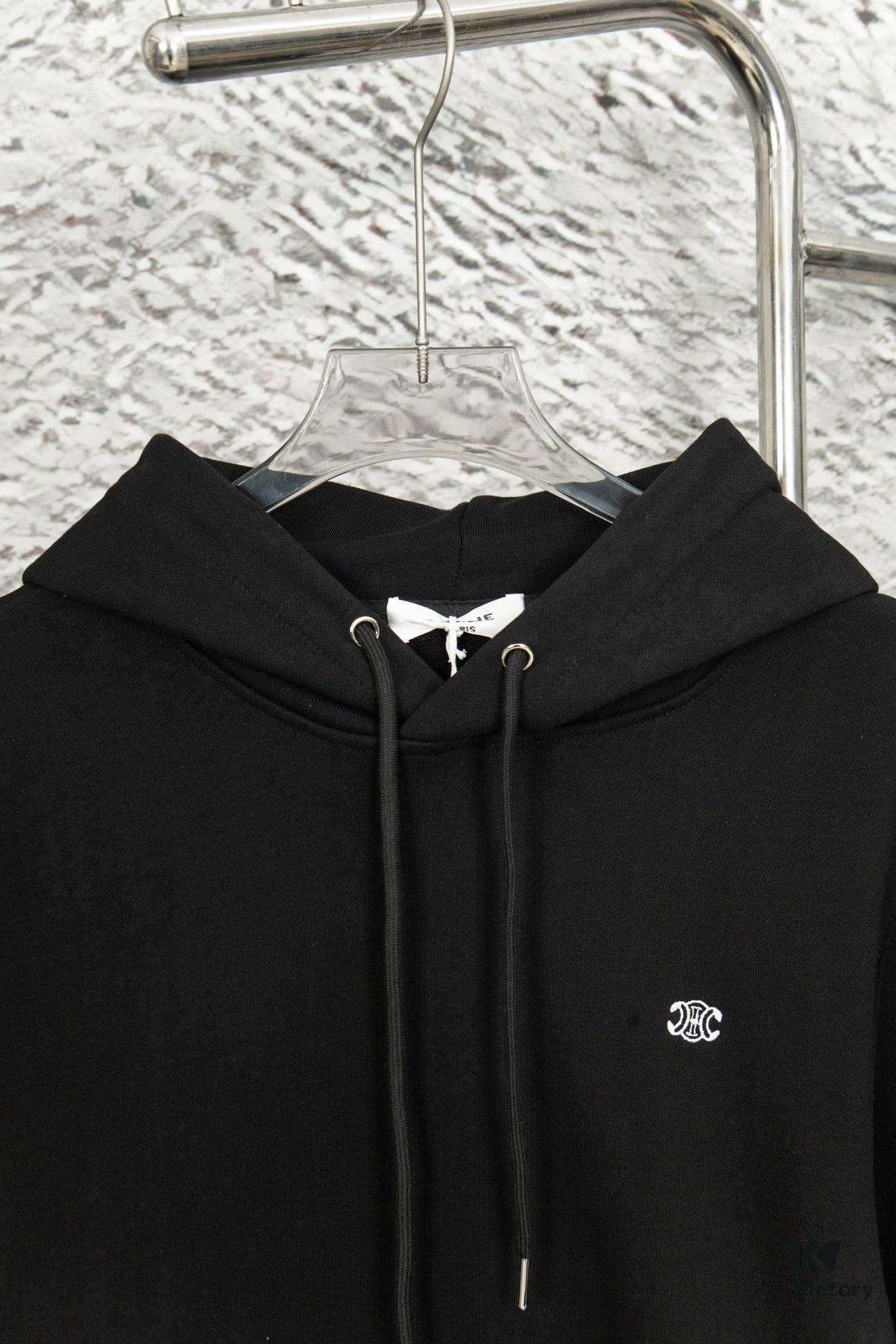 6931a199ccd8ab3d7af959f0 CELINE Triomphe Knit Hoodie - Classic and Versatile Design with Elegant Lettering