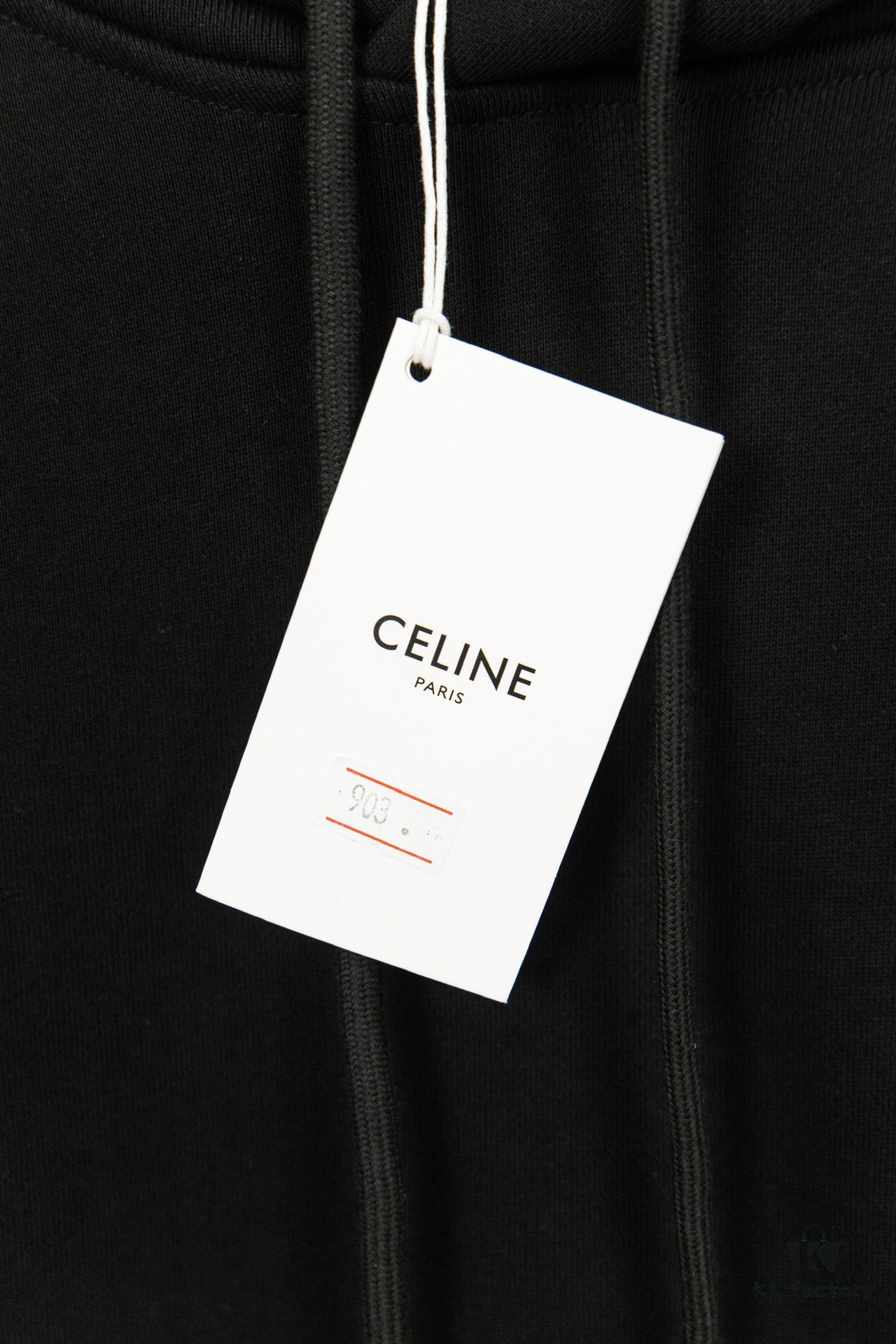 6931a199ccd8ab3d7af959f7 CELINE Triomphe Knit Hoodie - Classic and Versatile Design with Elegant Lettering