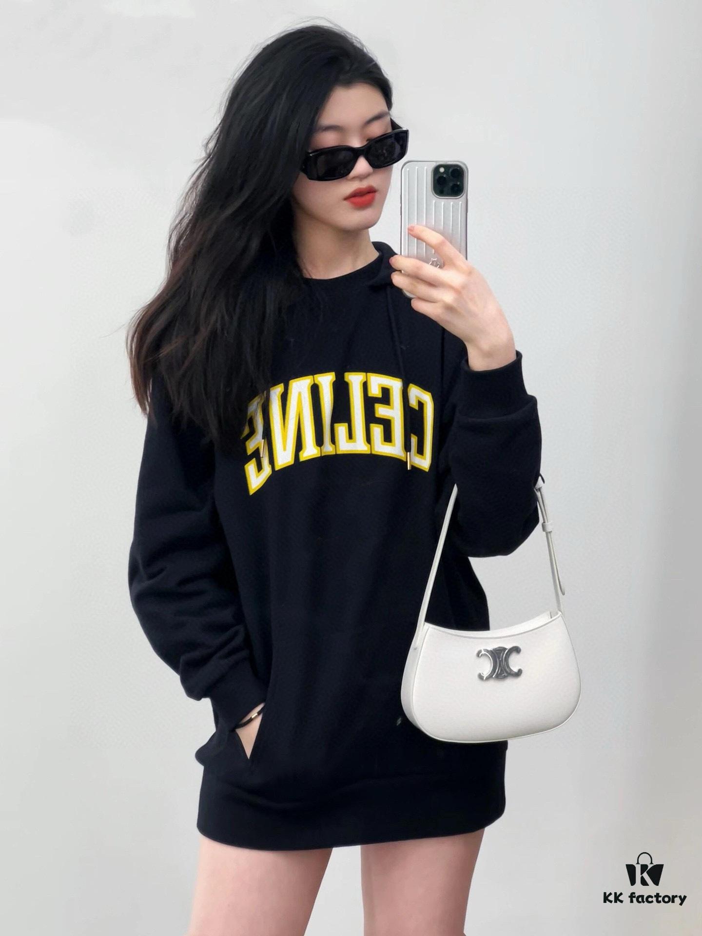 Celine Cracked Print Hoodie