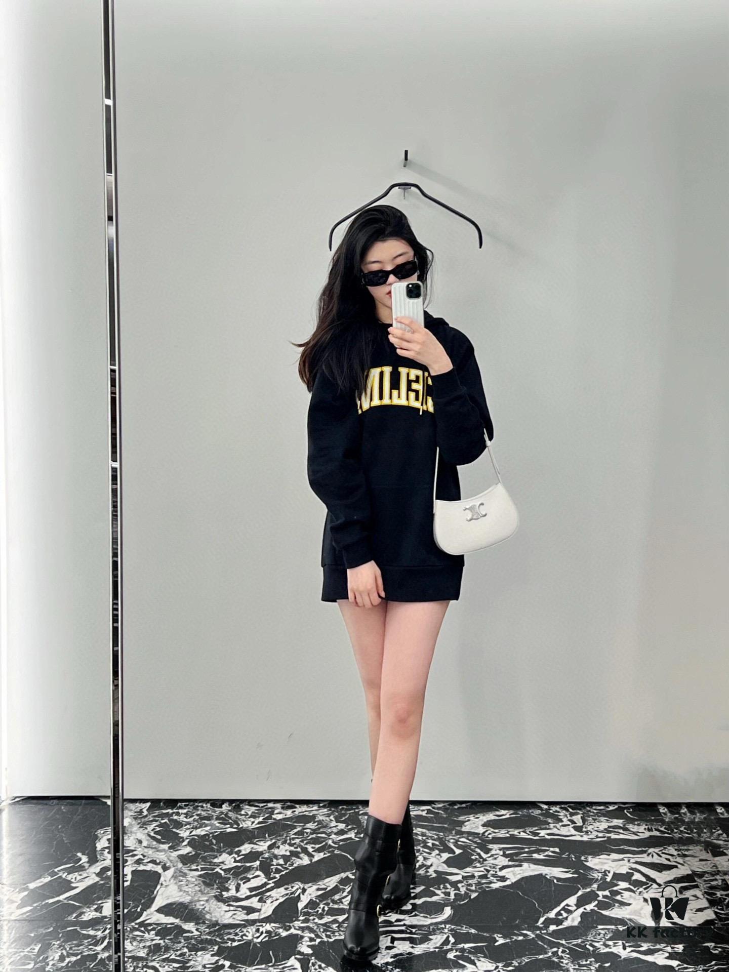 Celine Cracked Print Hoodie