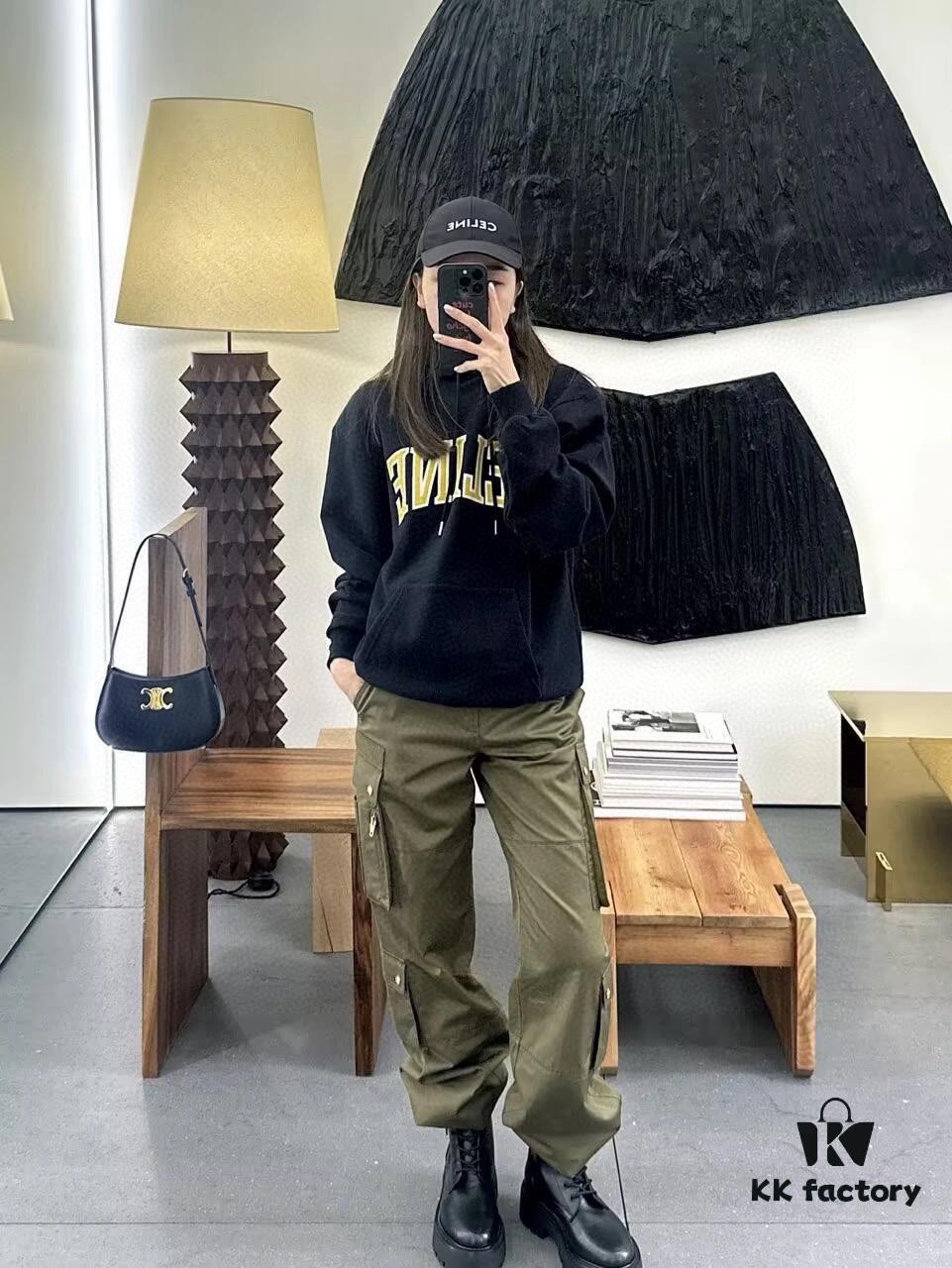 Celine Cracked Print Hoodie