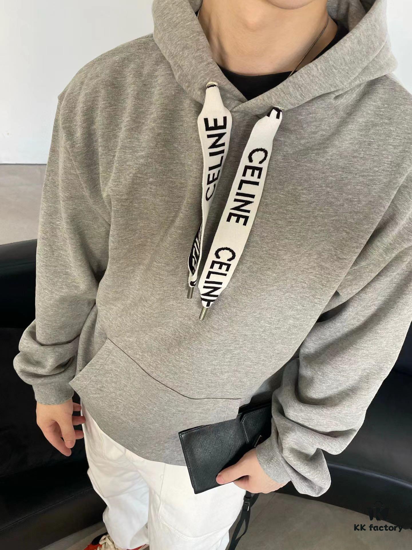 6931a19bccd8ab3d7af95a15 CELINE Letter Tape Drawstring Hoodie
