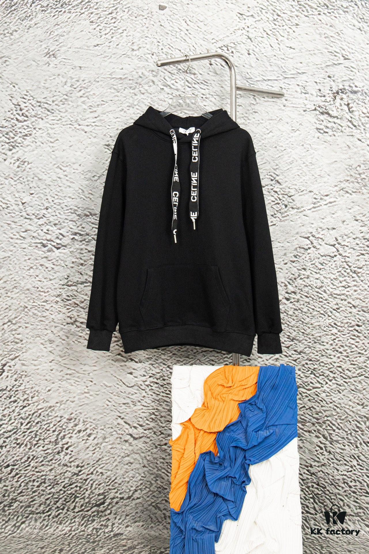 6931a19bccd8ab3d7af95a1a CELINE Letter Tape Drawstring Hoodie