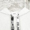 6931a19cccd8ab3d7af95a27 CELINE Letter Tape Drawstring Hoodie