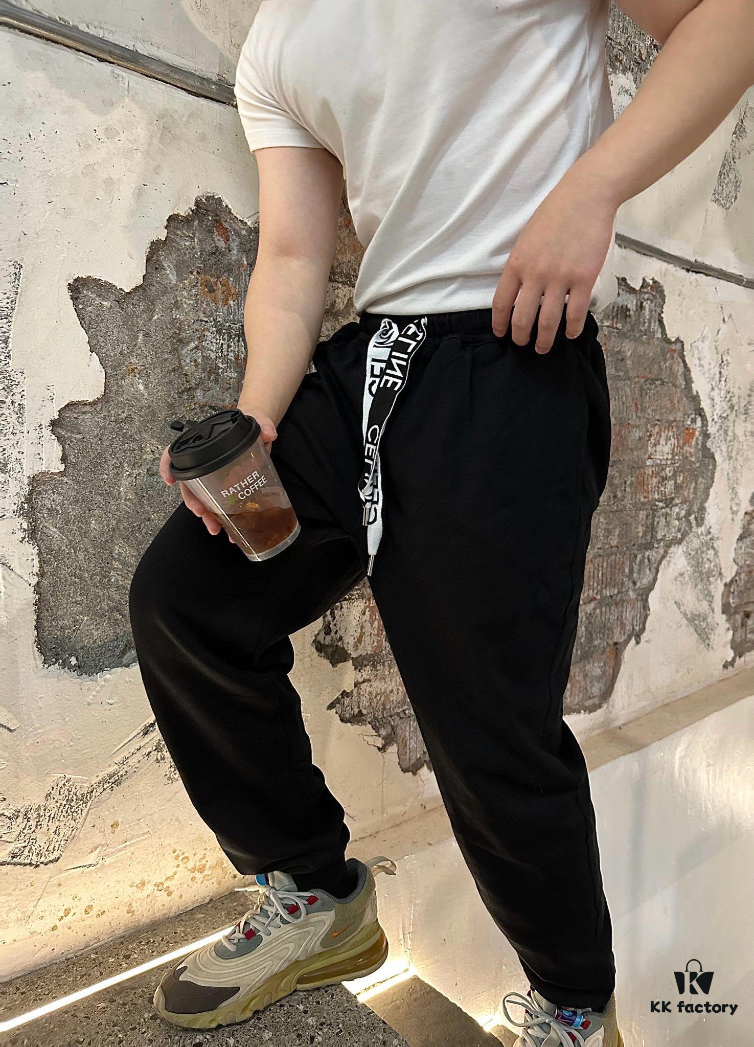 6931a19cccd8ab3d7af95a2f CELINE Klein Blue Letter Logo Sporty Casual Pants
