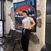 6931a19cccd8ab3d7af95a31 CELINE Klein Blue Letter Logo Sporty Casual Pants