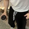 6931a19dccd8ab3d7af95a36 CELINE Klein Blue Letter Logo Sporty Casual Pants