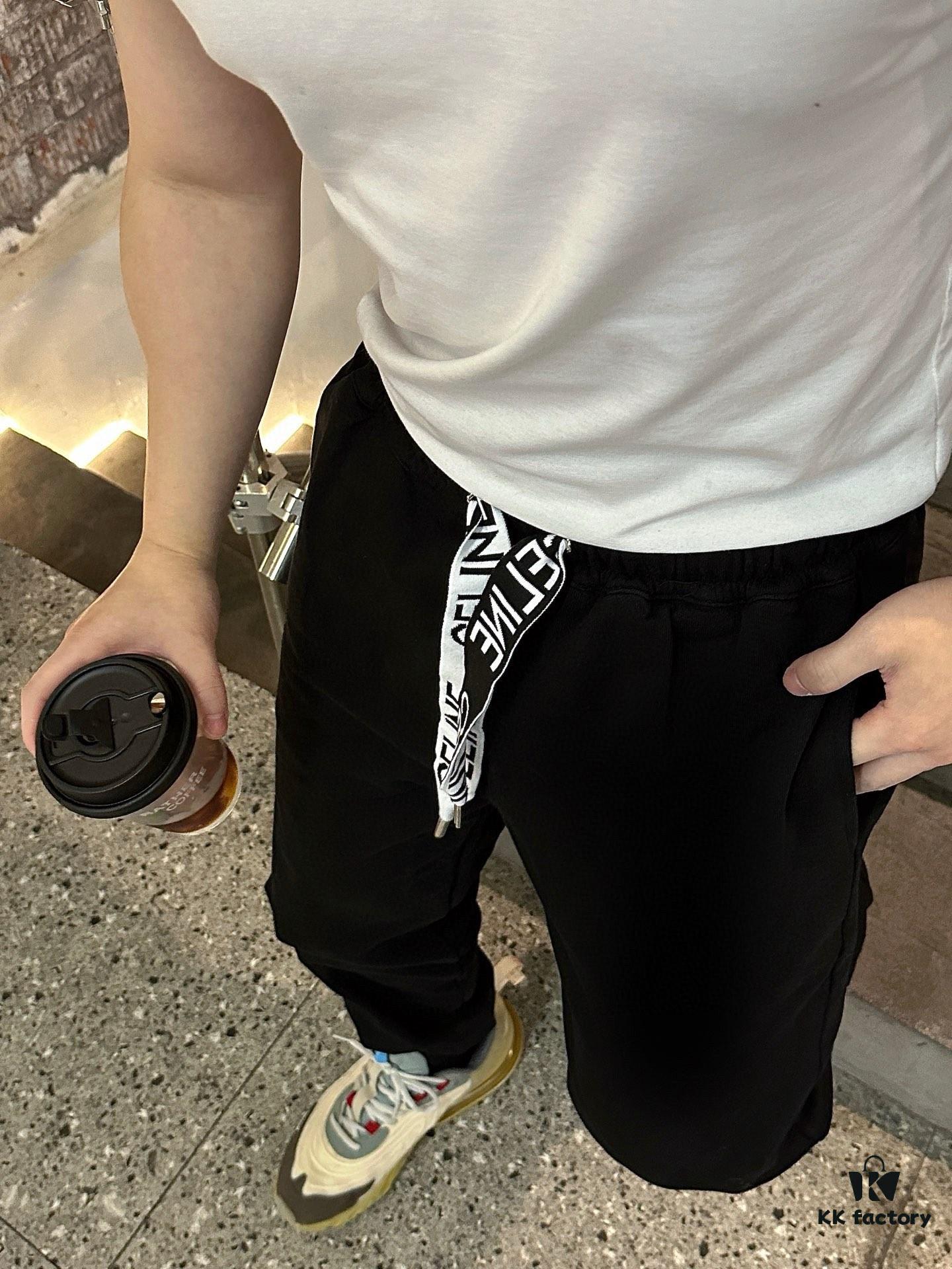 6931a19dccd8ab3d7af95a36 CELINE Klein Blue Letter Logo Sporty Casual Pants