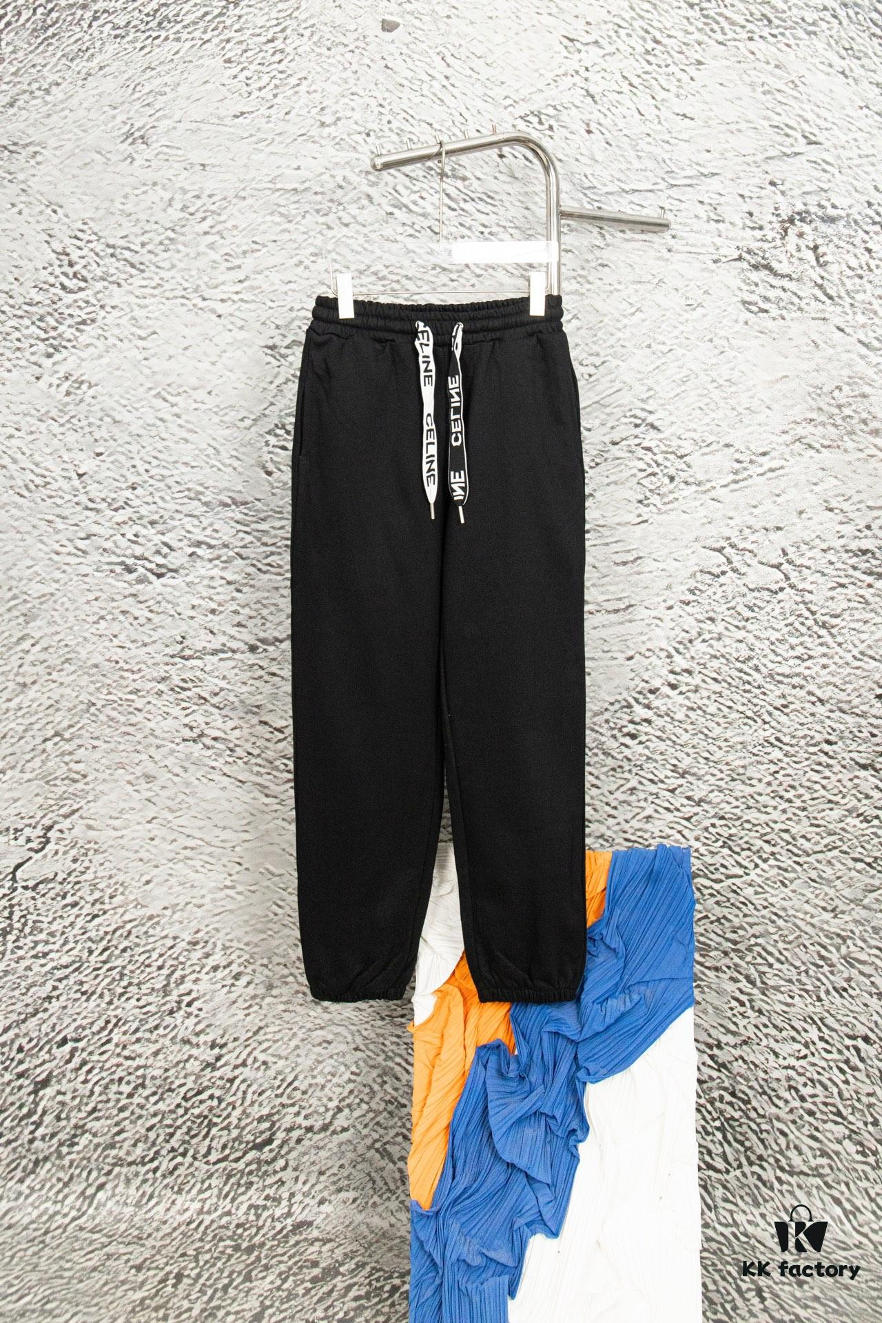 CELINE/Klein Blue Letter Logo Sporty Casual Pants