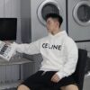 6931a19eccd8ab3d7af95a4b CELINE Classic Capsule Series Hooded Sweatshirt