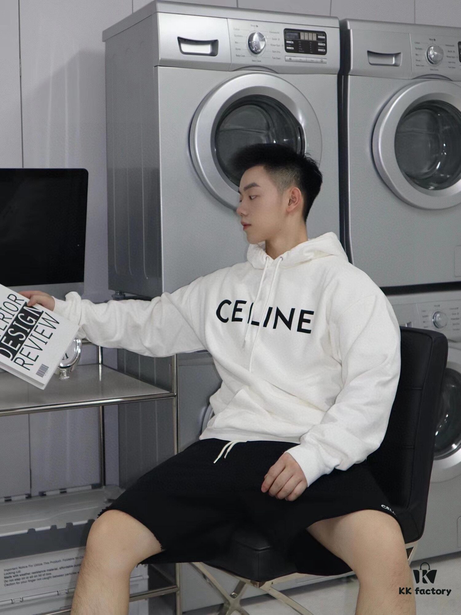 6931a19eccd8ab3d7af95a4b CELINE Classic Capsule Series Hooded Sweatshirt