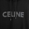 6931a1a0ccd8ab3d7af95a7c Celine 23SS Rhinestone Letter Embellished Hoodie Unisex High-End Version