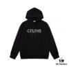 Celine 23SS Rhinestone Letter Embellished Hoodie Unisex High-End Version