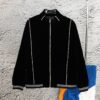 6931a1a1ccd8ab3d7af95a8d CELINE Y007 Black Velvet Jacket with Archival Motif, Spring/Autumn 2022 New Arrival