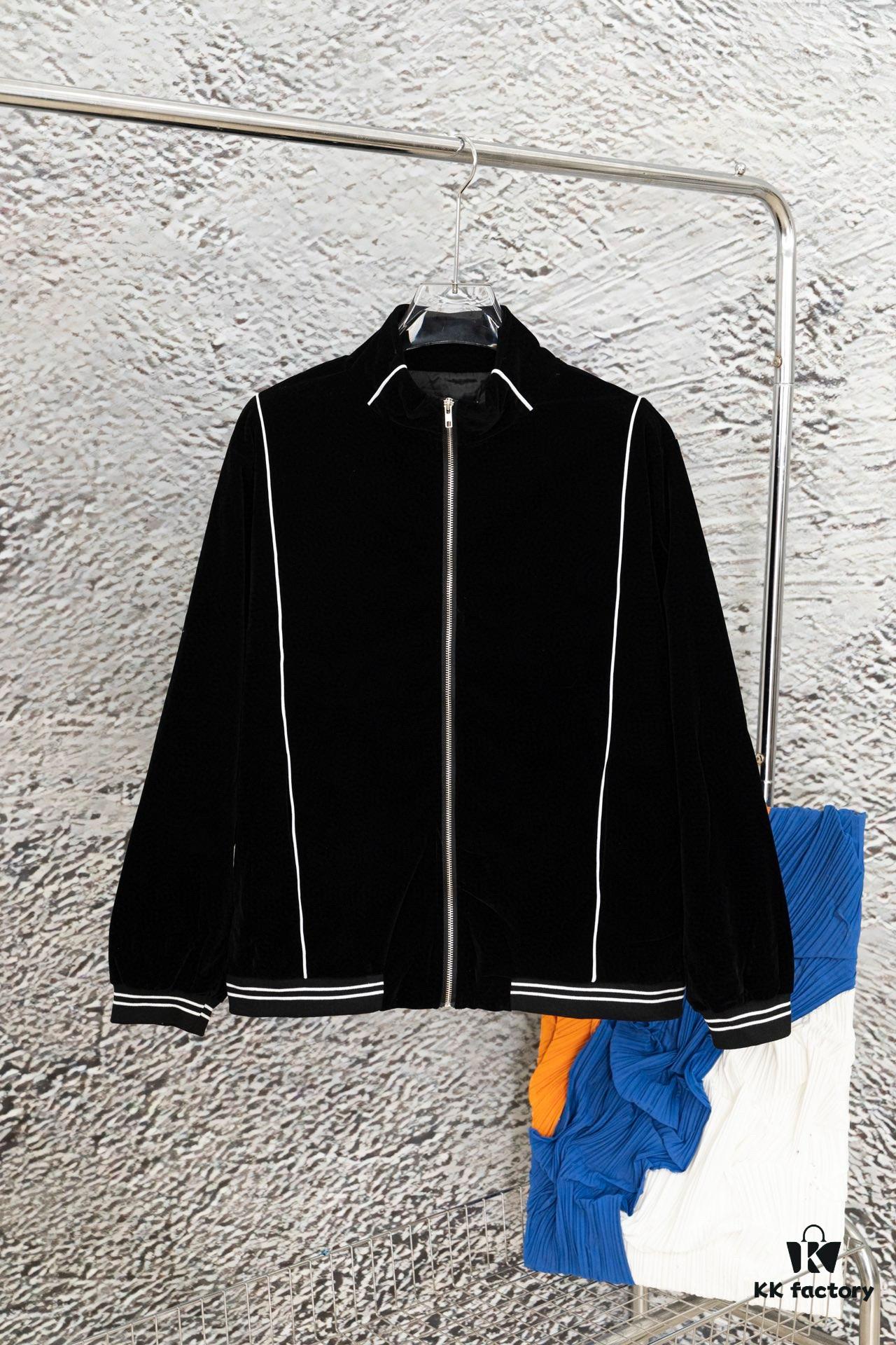 6931a1a1ccd8ab3d7af95a8d CELINE Y007 Black Velvet Jacket with Archival Motif, Spring/Autumn 2022 New Arrival