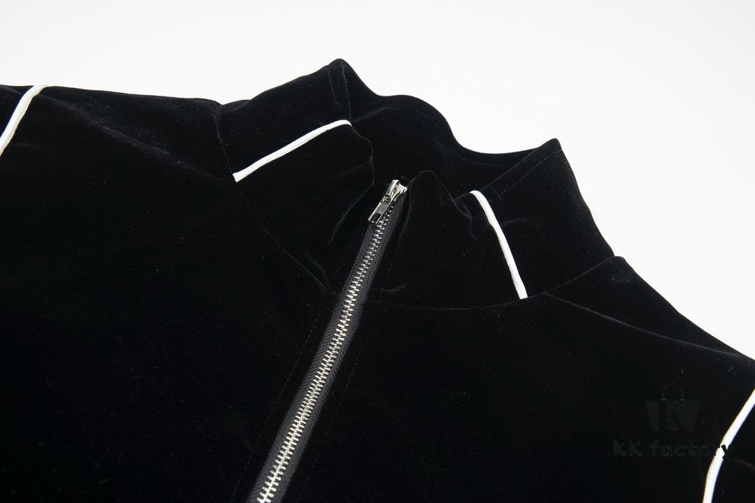 6931a1a2ccd8ab3d7af95a99 CELINE Y007 Black Velvet Jacket Spring and Autumn 2022 New Arrival