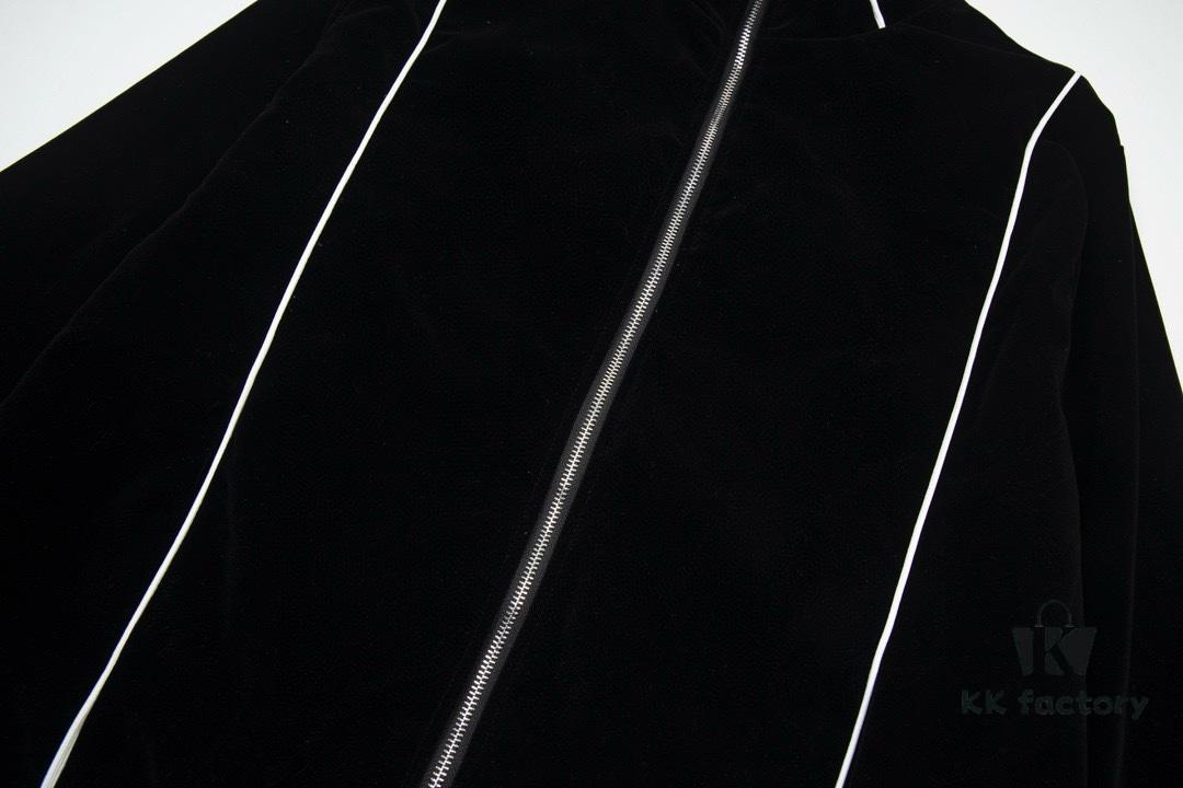 6931a1a2ccd8ab3d7af95a9a CELINE Y007 Black Velvet Jacket Spring and Autumn 2022 New Arrival