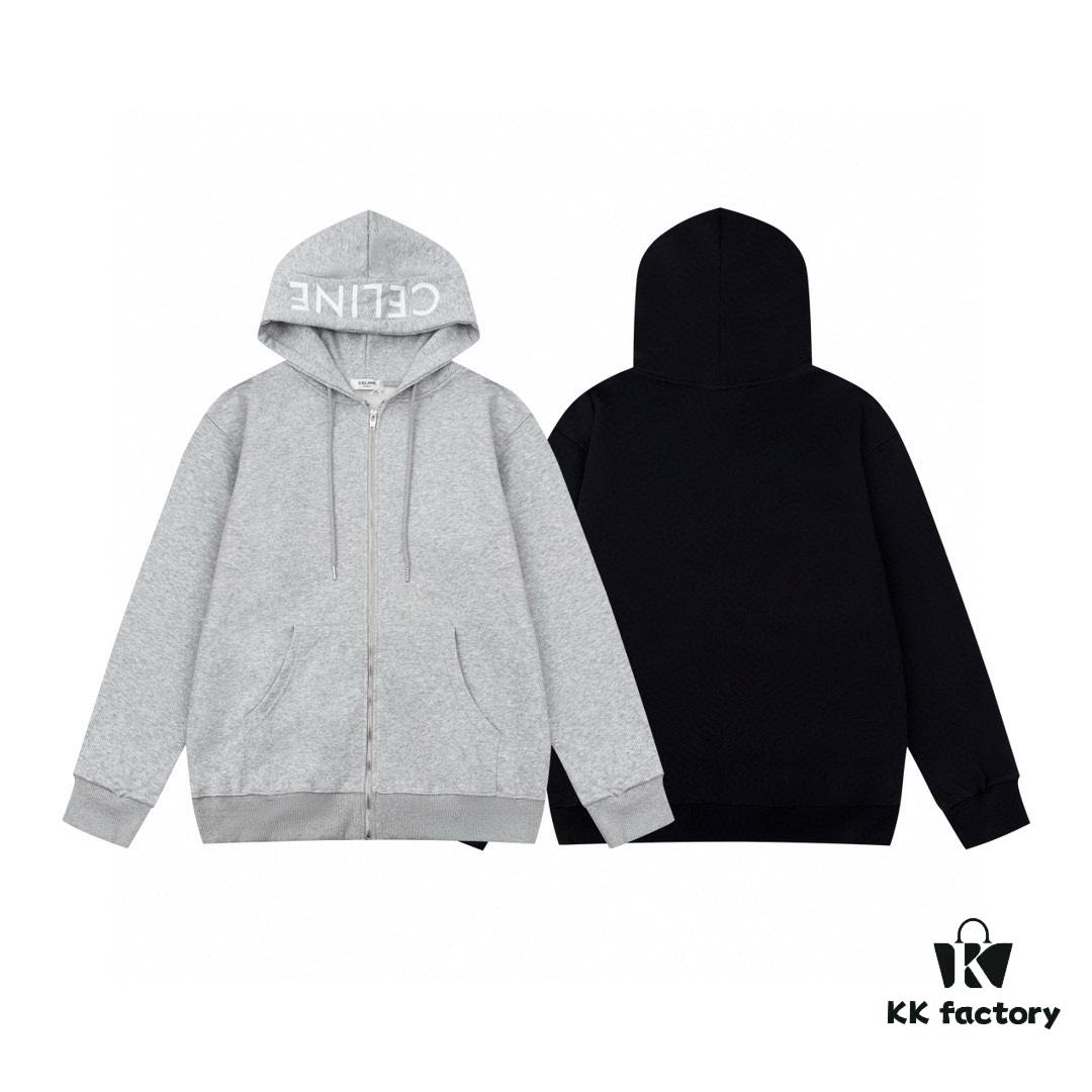 6931a1a3ccd8ab3d7af95abd CELINE Classic Capsule Series Zip-Up Hoodie