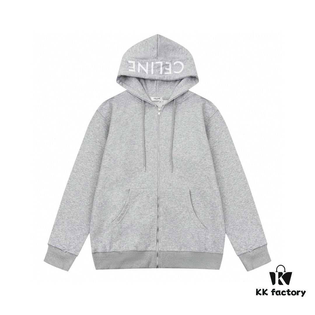 6931a1a3ccd8ab3d7af95abe CELINE Classic Capsule Series Zip-Up Hoodie