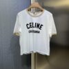 6931a1a7ccd8ab3d7af95b09 CEL2025 Spring New Arrival Round Neck Short Sleeve Printed Tee, Custom YB Twill 100% Cotton Fabric, Breathable and Comfortable with Rich Texture, Flocked Print Design, Slimming Visual Effect, Contrast Binding on Collar and Cuffs for a Playful Casual Look, Stylish as Both Outerwear and Innerwear