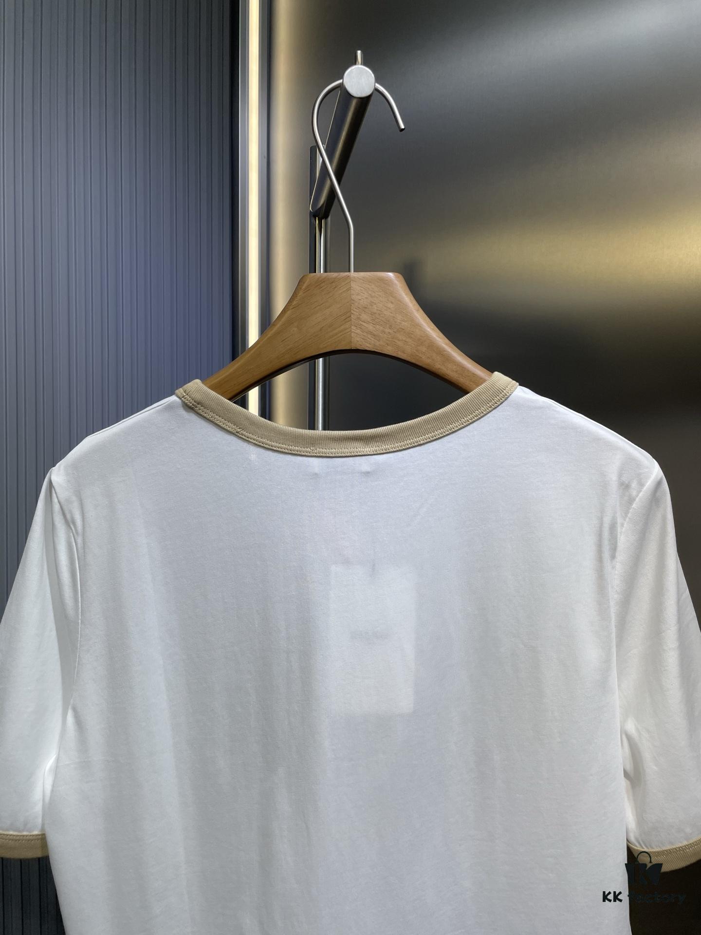6931a1a7ccd8ab3d7af95b0e CEL2025 Spring New Arrival Round Neck Short Sleeve Printed Tee, Custom YB Twill 100% Cotton Fabric, Breathable and Comfortable with Rich Texture, Flocked Print Design, Slimming Visual Effect, Contrast Binding on Collar and Cuffs for a Playful Casual Look, Stylish as Both Outerwear and Innerwear