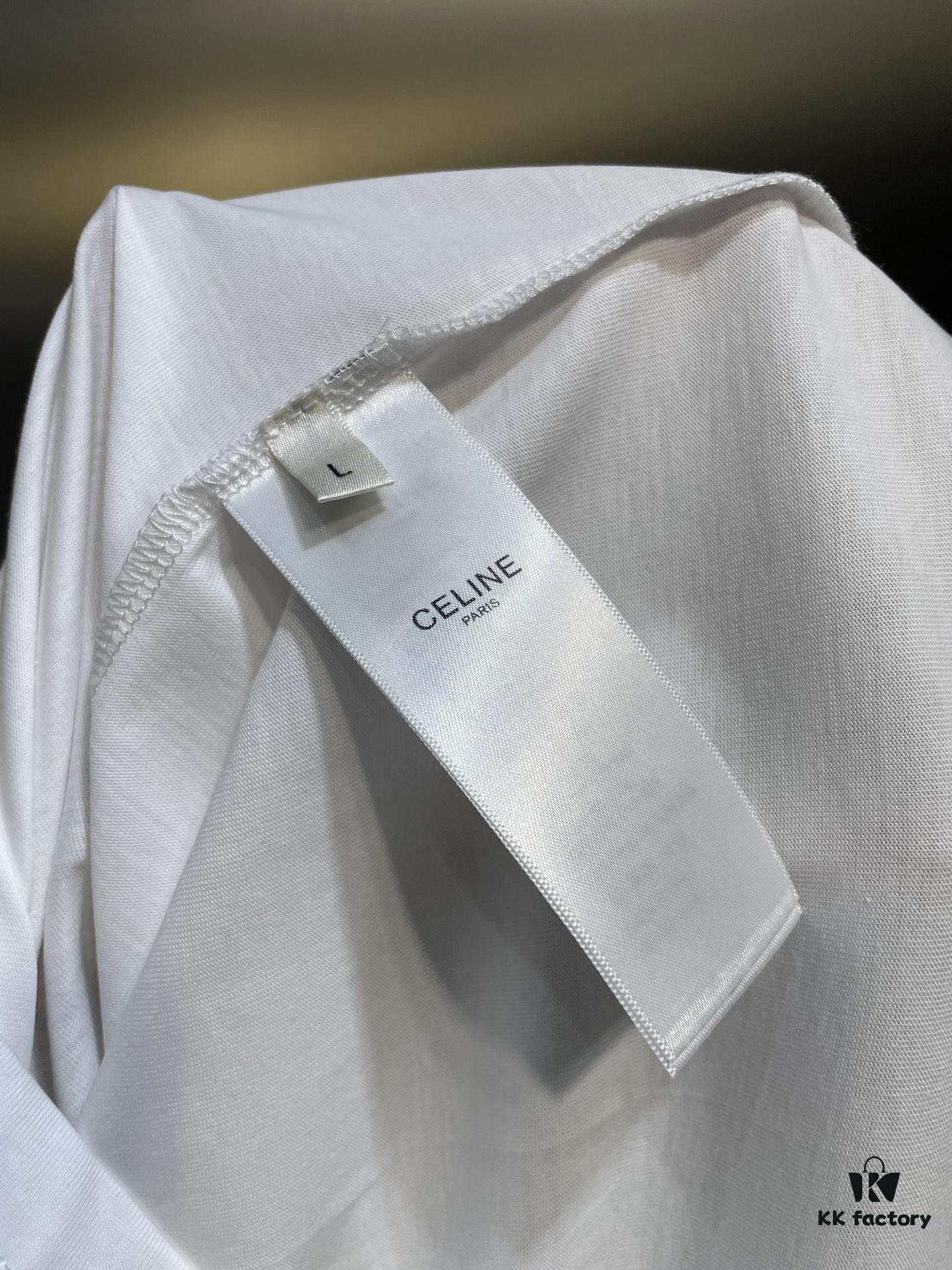 6931a1a7ccd8ab3d7af95b11 CEL2025 Spring New Arrival Round Neck Short Sleeve Printed Tee, Custom YB Twill 100% Cotton Fabric, Breathable and Comfortable with Rich Texture, Flocked Print Design, Slimming Visual Effect, Contrast Binding on Collar and Cuffs for a Playful Casual Look, Stylish as Both Outerwear and Innerwear