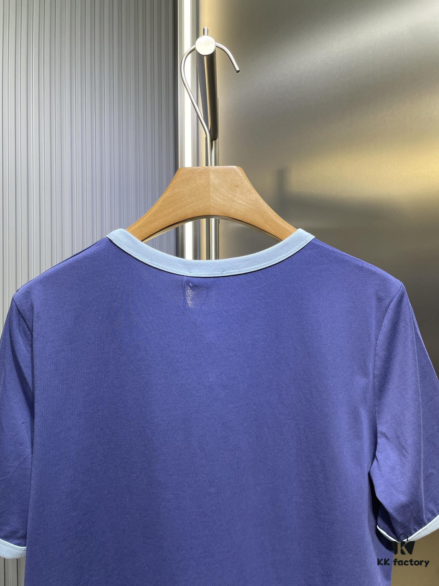 6931a1a8ccd8ab3d7af95b17 CEL2025 Spring Collection New Arrival Round Neck Short Sleeve Printed Tee, Custom YB Twill 100% Cotton Fabric, Breathable and Comfortable with Premium Texture, Flocked Print Design, Slimming Silhouette, Contrast Binding on Collar and Cuffs for a Playful Casual Look