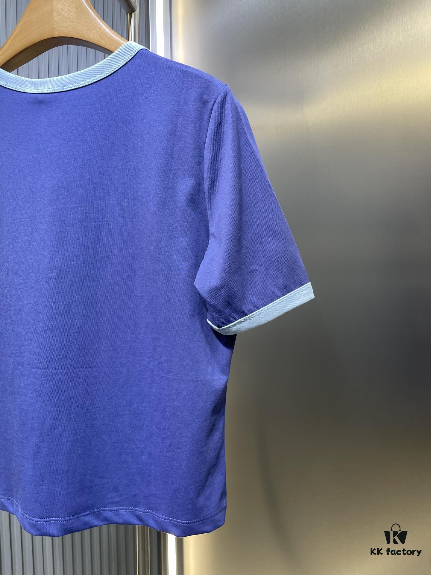 6931a1a8ccd8ab3d7af95b18 CEL2025 Spring Collection New Arrival Round Neck Short Sleeve Printed Tee, Custom YB Twill 100% Cotton Fabric, Breathable and Comfortable with Premium Texture, Flocked Print Design, Slimming Silhouette, Contrast Binding on Collar and Cuffs for a Playful Casual Look