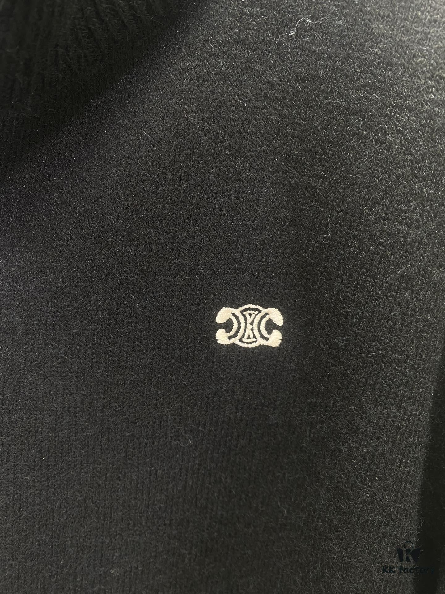 6931a1a8ccd8ab3d7af95b1f Celine 24SS Autumn-Winter New Embroidered Knitwear, Featuring Bulked Wool Blend for Soft, Comfortable Skin-Feel with Signature Triumph Arch Embroidery on Front Chest, Half-Zip Design Exudes Refined Dynamism and Effortless Elegance, Perfect for Relaxed, Comfortable Layering – Unisex Style