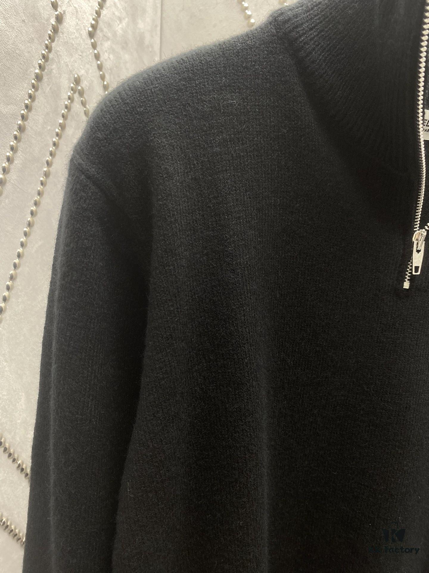 6931a1a8ccd8ab3d7af95b20 Celine 24SS Autumn-Winter New Embroidered Knitwear, Featuring Bulked Wool Blend for Soft, Comfortable Skin-Feel with Signature Triumph Arch Embroidery on Front Chest, Half-Zip Design Exudes Refined Dynamism and Effortless Elegance, Perfect for Relaxed, Comfortable Layering – Unisex Style