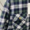 Celine 24sd Autumn-Winter Bestseller Arc de Triomphe Single-Breasted Green Plaid Tweed Coat Shirt, High-End Version
