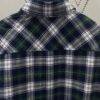 Celine 24sd Autumn-Winter Bestseller Arc de Triomphe Single-Breasted Green Plaid Tweed Coat Shirt, High-End Version