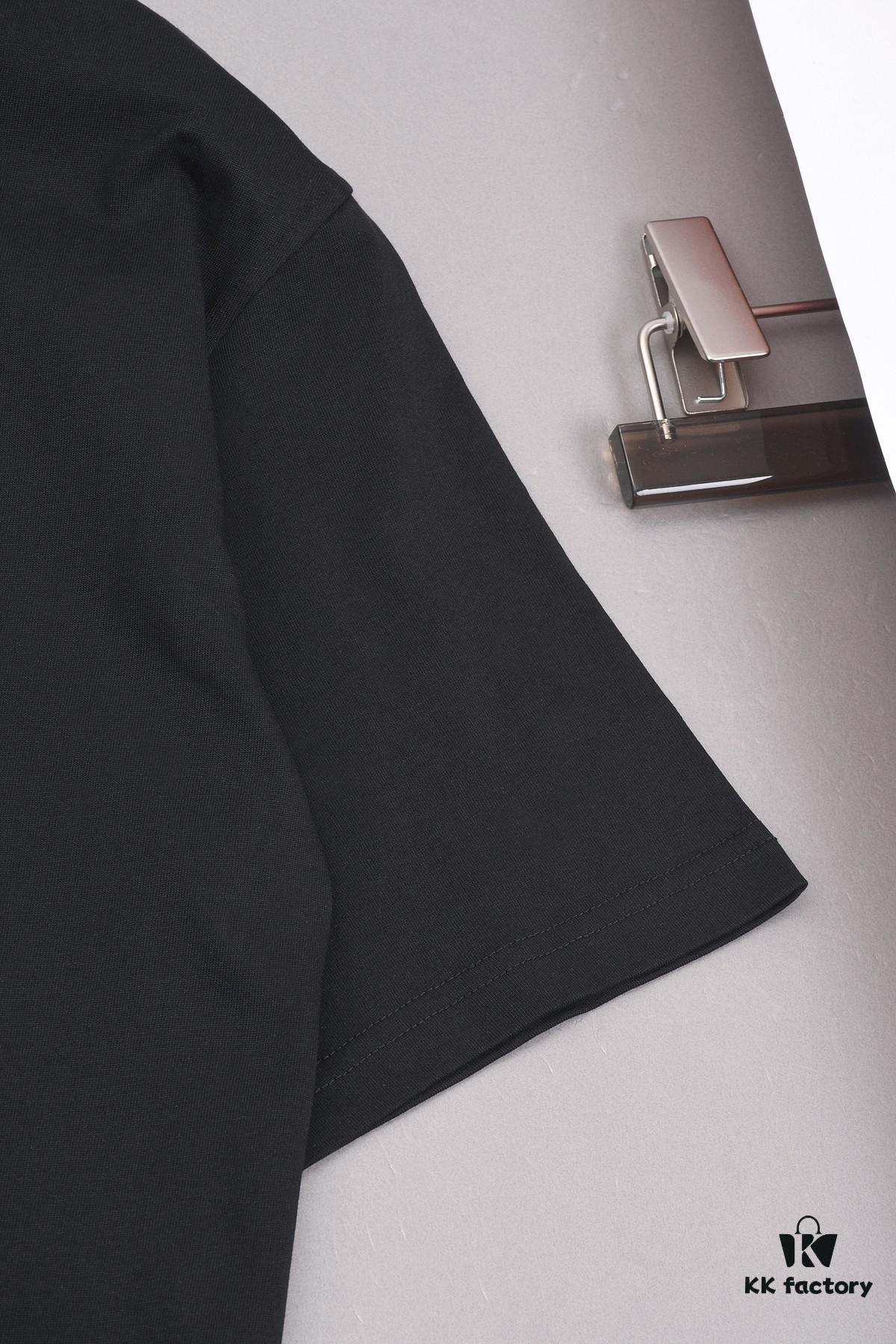 6931a1acccd8ab3d7af95b69 New Arrival 25S Celine Flocked Letter T-Shirt, Pre-washed Cotton Fabric, Soft and Skin-friendly, Unisex Loose Fit