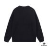 Celine Embroidered Letter Round Neck Wool Sweater