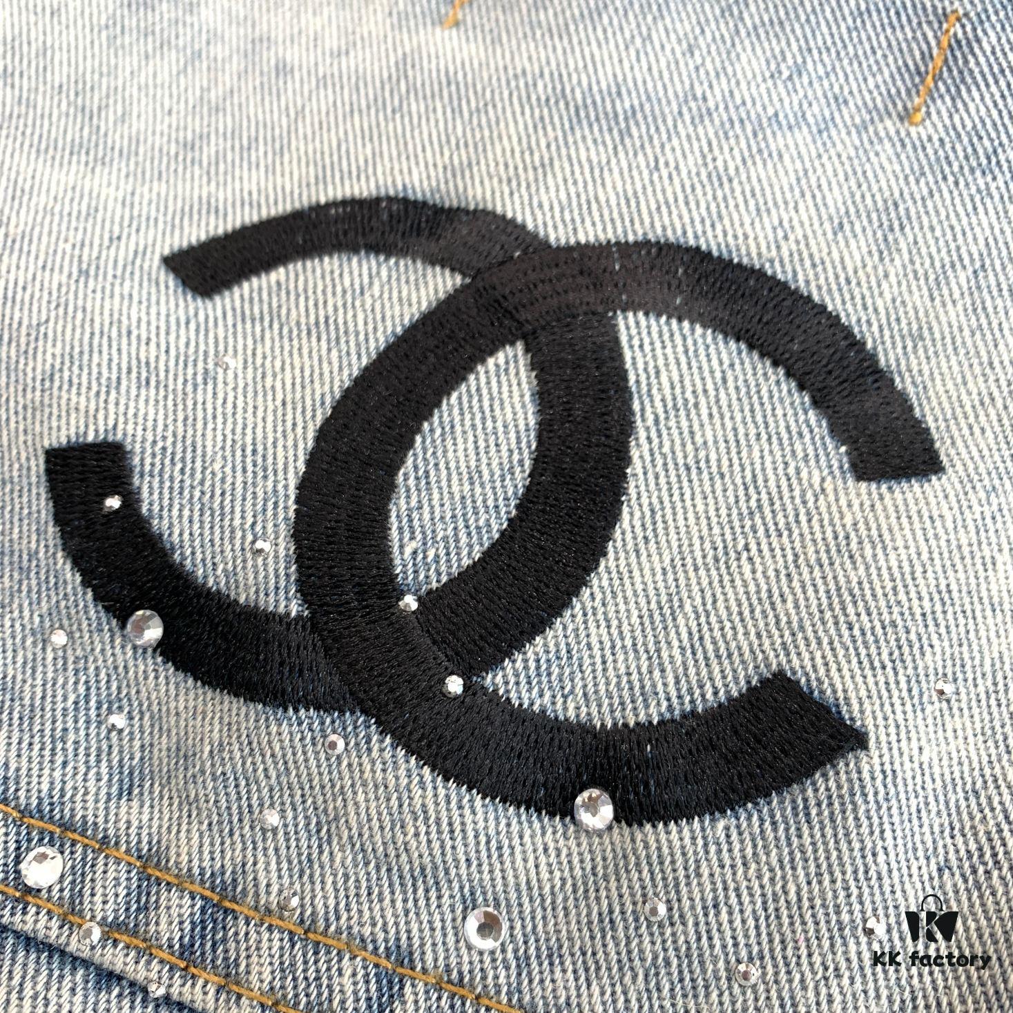 6931a1afccd8ab3d7af95ba3 New CHANEL-Inspired FW Star-Studded Rhinestone Embroidered Distressed Denim Jacket for Men and Women
