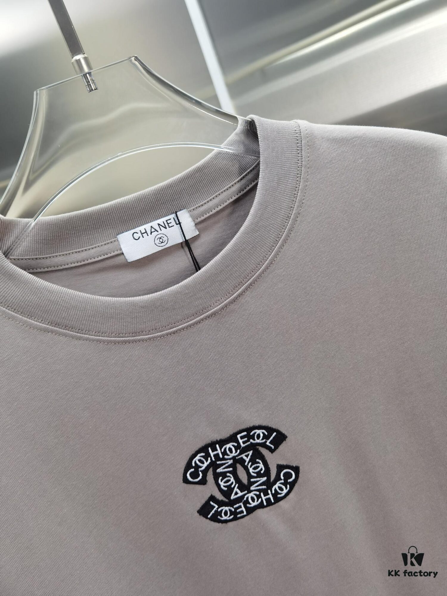 6931a1b1ccd8ab3d7af95bc2 Chanel CH*NEL (Embroidered Premium Version, Different from Standard Stock) Short Sleeve T-Shirt