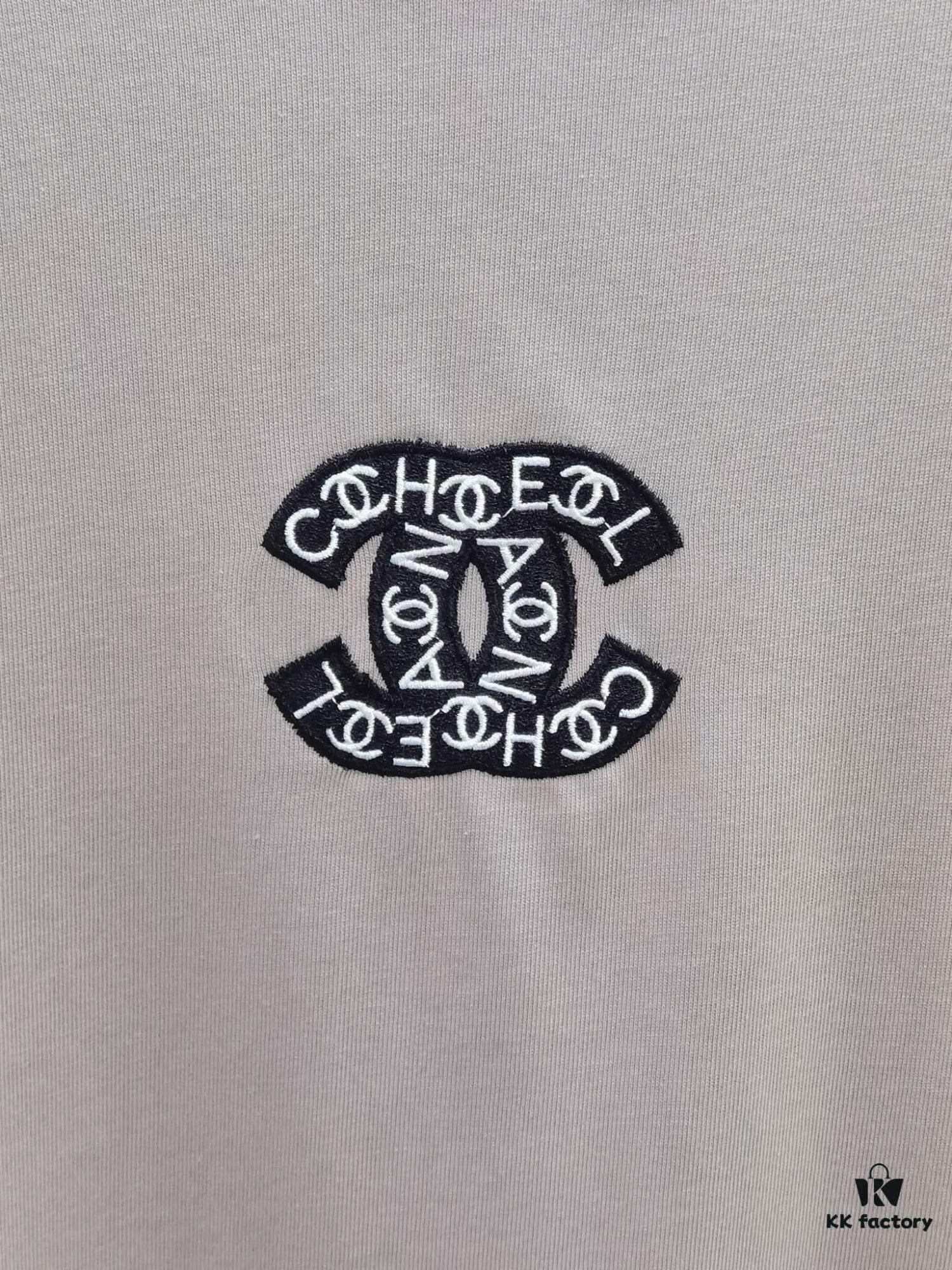 6931a1b1ccd8ab3d7af95bc3 Chanel CH*NEL (Embroidered Premium Version, Different from Standard Stock) Short Sleeve T-Shirt