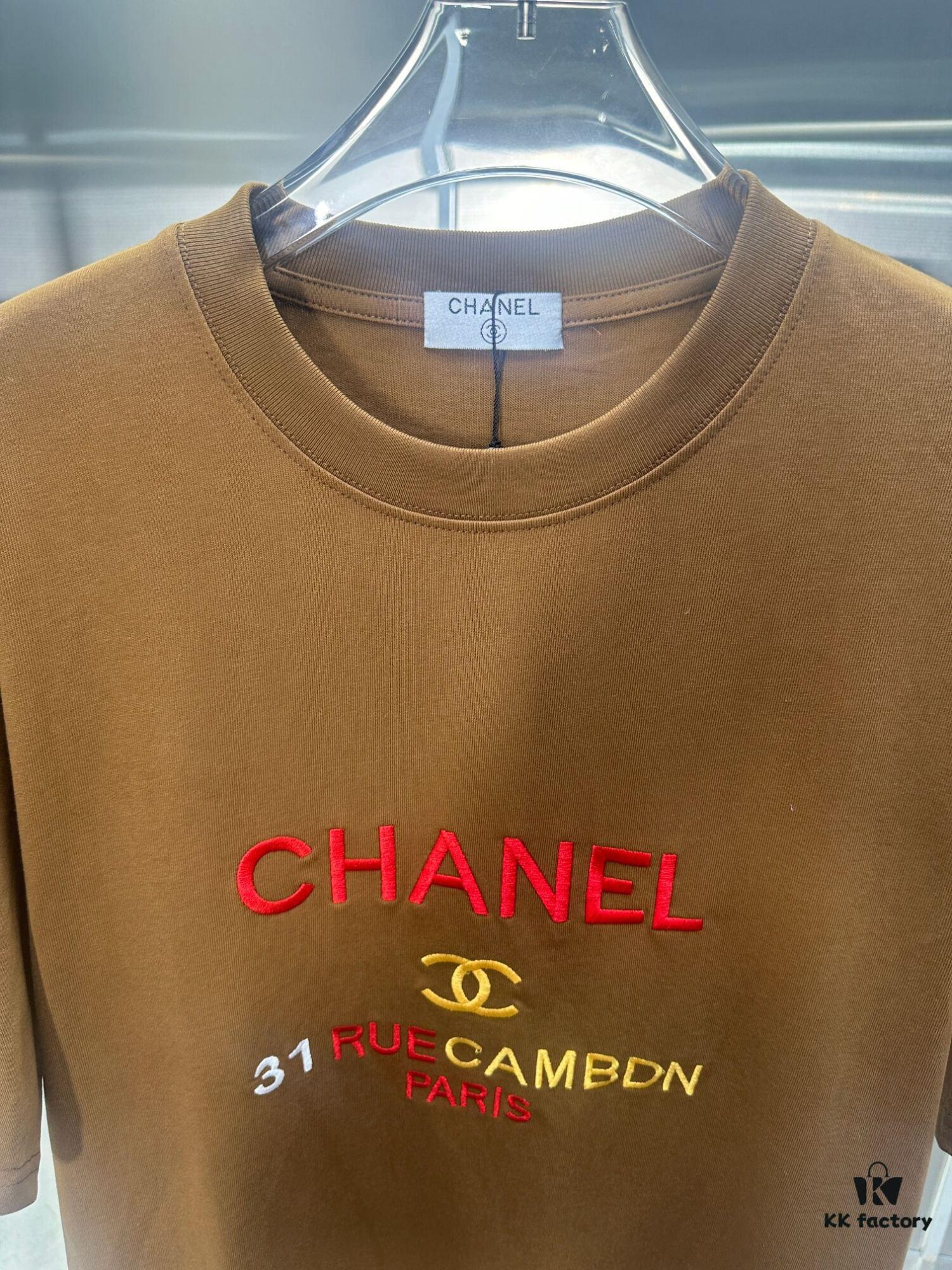 6931a1b1ccd8ab3d7af95bc7 CHANEL Embroidered Short Sleeve T-Shirt (Top-tier Version, Different from Standard Stock) Unisex Design
