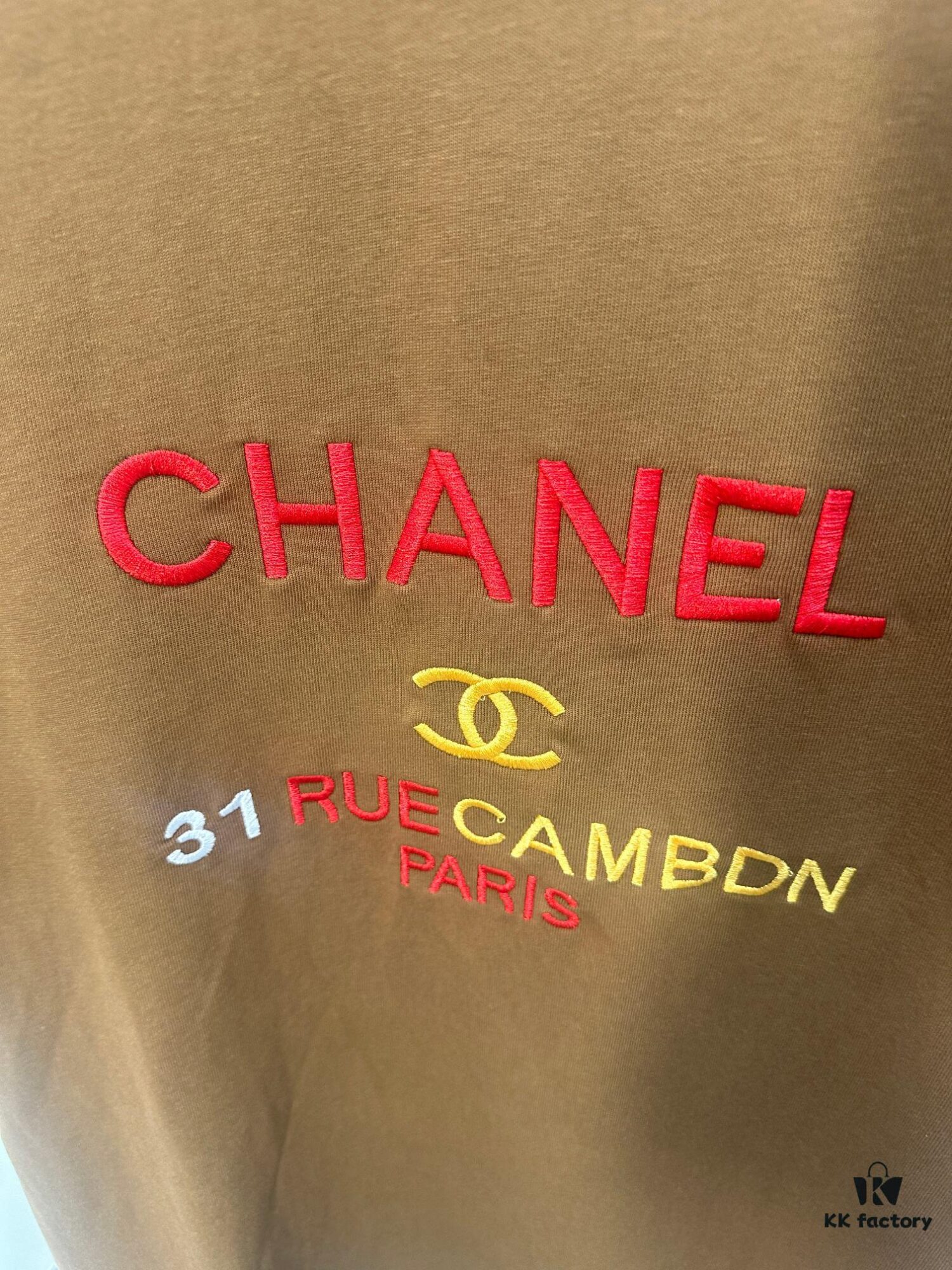 6931a1b1ccd8ab3d7af95bc9 CHANEL Embroidered Short Sleeve T-Shirt (Top-tier Version, Different from Standard Stock) Unisex Design