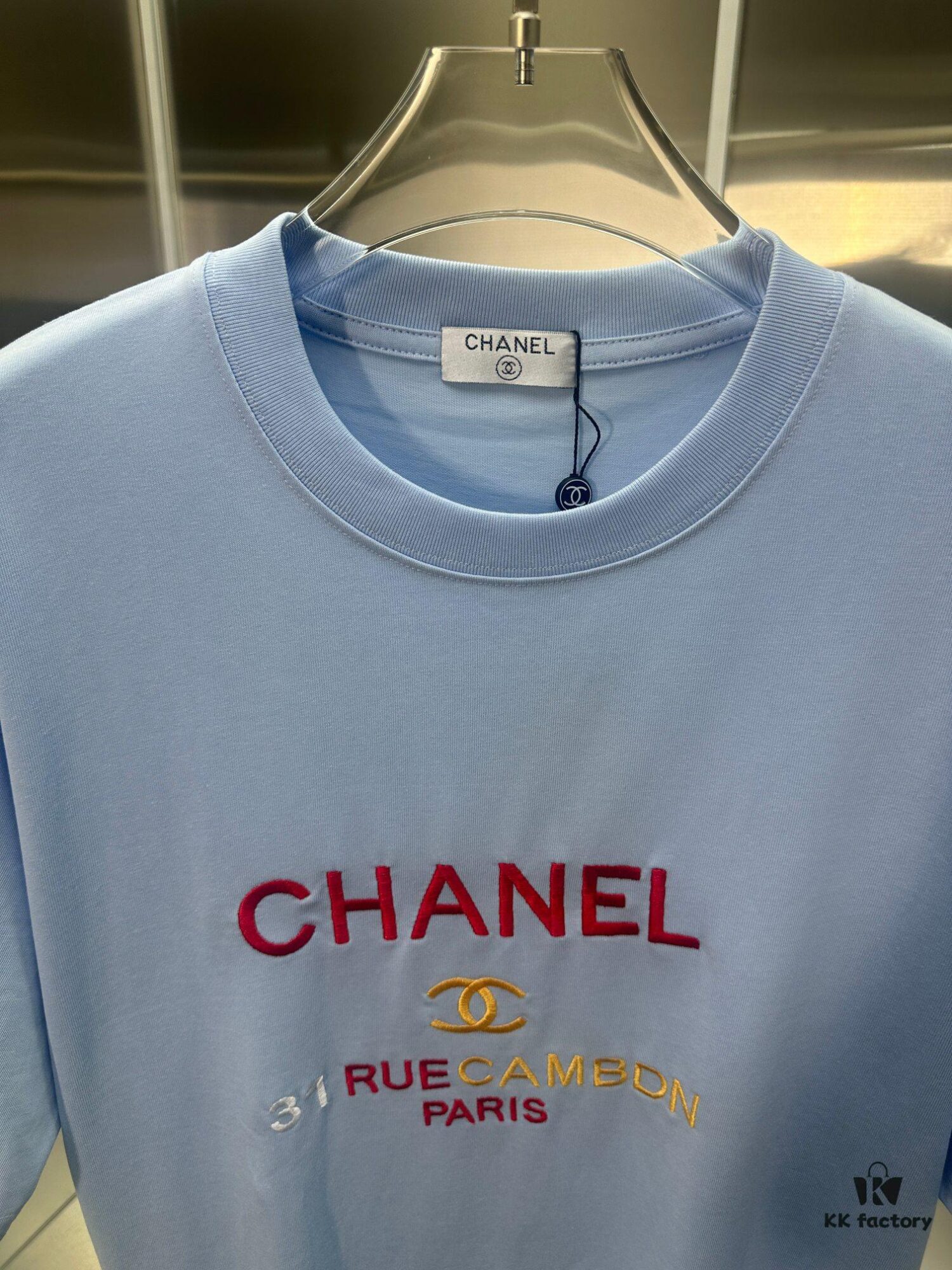 6931a1b2ccd8ab3d7af95bd3 CHANEL Embroidered Short Sleeve T-Shirt (Premium Quality, Exclusive Version)