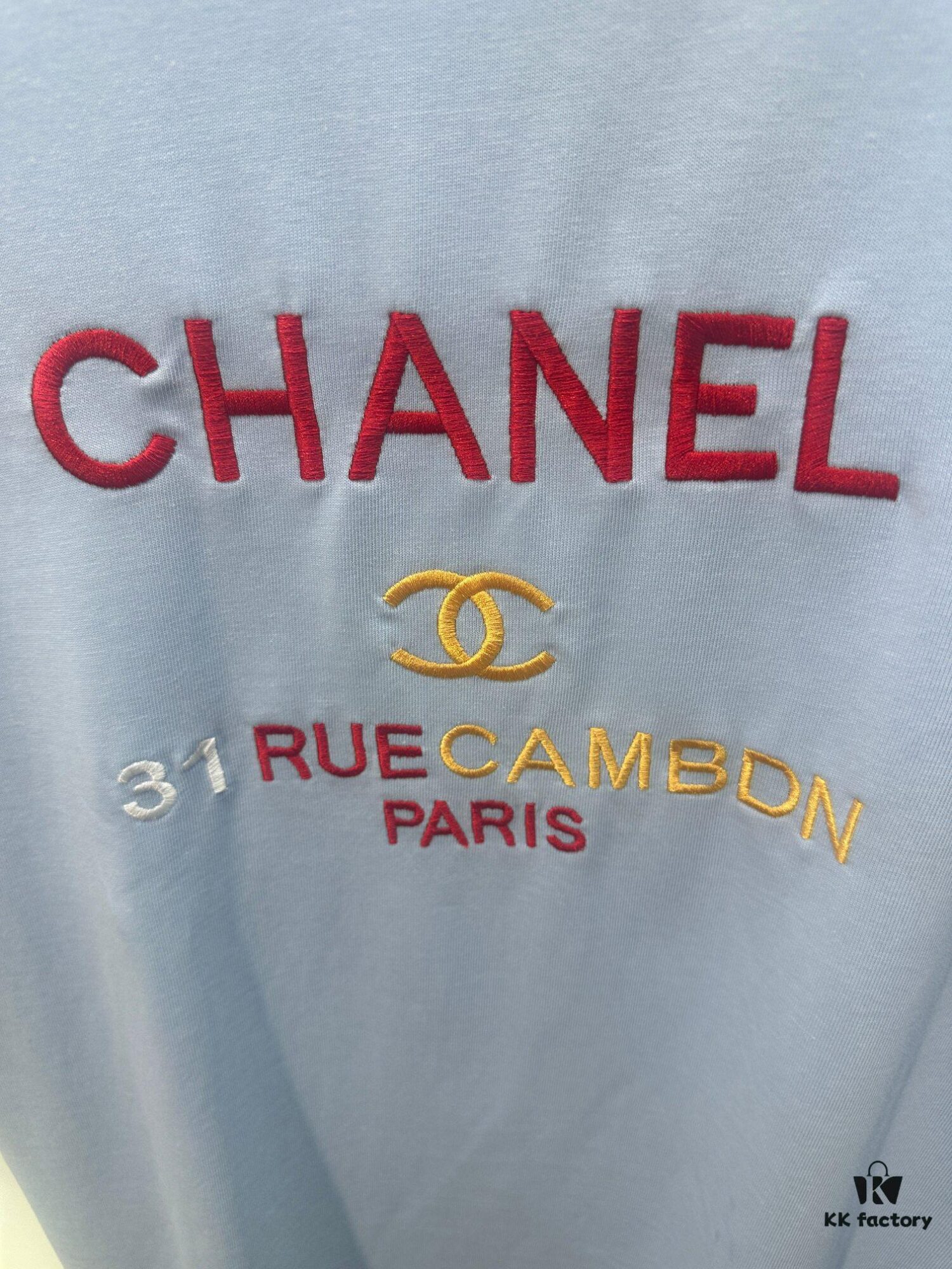 6931a1b2ccd8ab3d7af95bd5 CHANEL Embroidered Short Sleeve T-Shirt (Premium Quality, Exclusive Version)