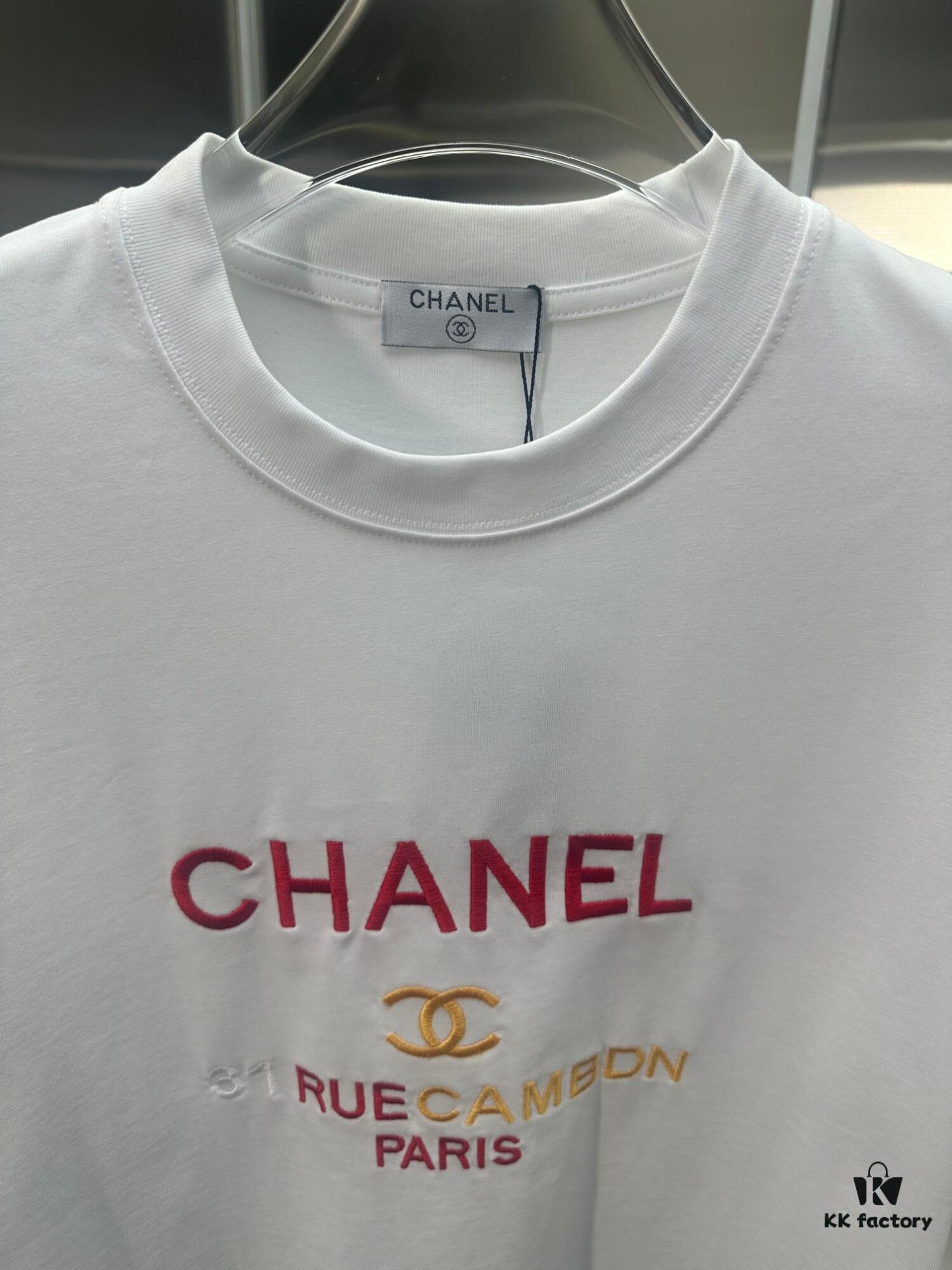 6931a1b2ccd8ab3d7af95bd9 Chanel Embroidered Short-Sleeve T-Shirt (Top-Quality Version, Distinct from Standard Stock)