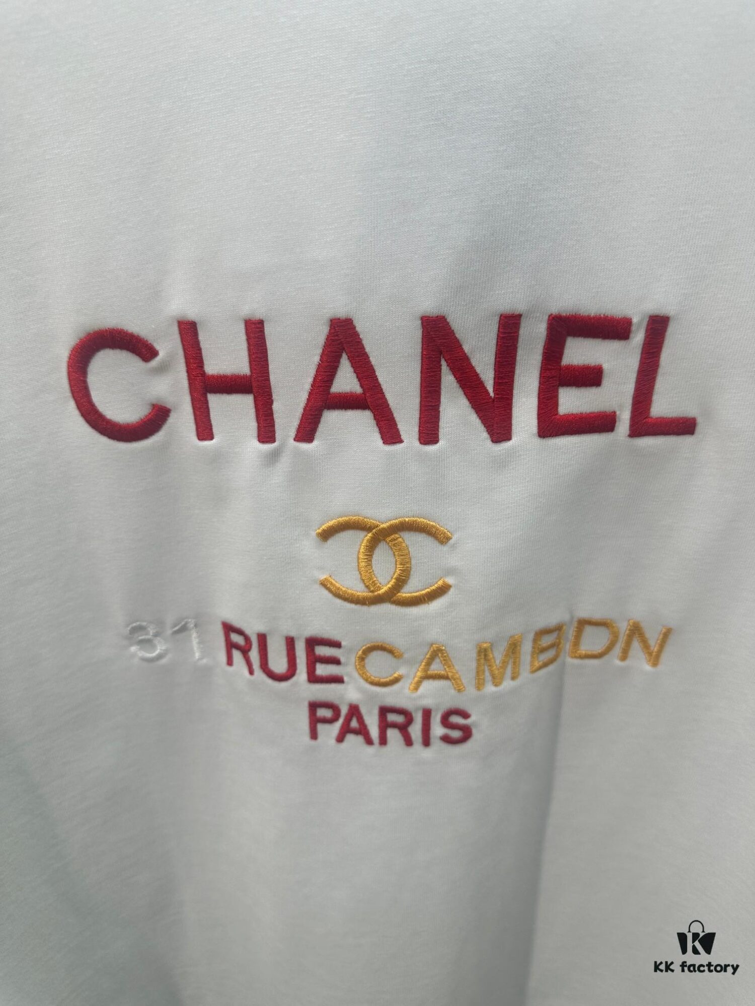 6931a1b2ccd8ab3d7af95bdb Chanel Embroidered Short-Sleeve T-Shirt (Top-Quality Version, Distinct from Standard Stock)