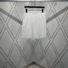 Chanel 25SS New Arrival Bermuda Shorts in Silk and Cotton Jacquard Solid Color with Openwork and Drawstring Casual Design