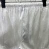 Chanel 25SS New Arrival Bermuda Shorts in Silk and Cotton Jacquard Solid Color with Openwork and Drawstring Casual Design