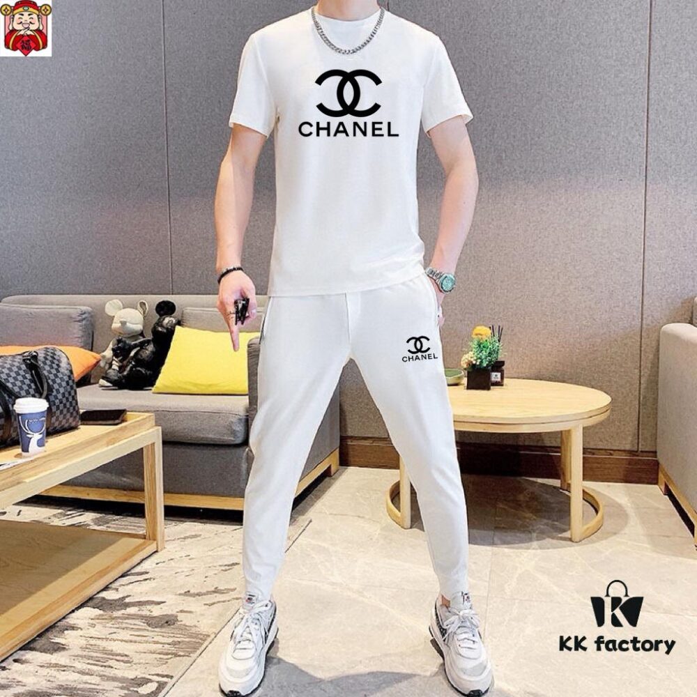 6931a1b5ccd8ab3d7af95c0b CHANEL Men's Summer High-Quality Double-Mercerized Cotton Suit Set, Imported Premium Fabric, Fashion Trend Style, Versatile and Elegant Design